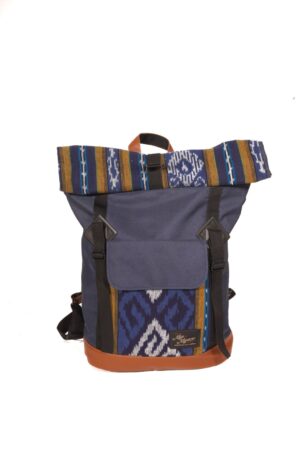 Fold Backpack Blue Ransel Etnik