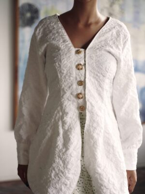 Kebaya Melati Jaquard  Unique button details